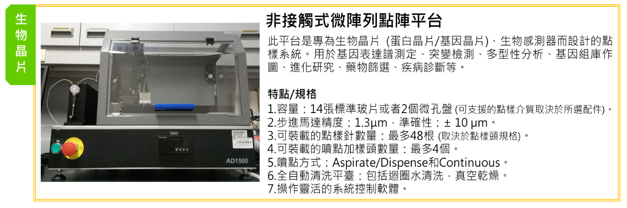 非接觸式微陣列點陣平台圖1